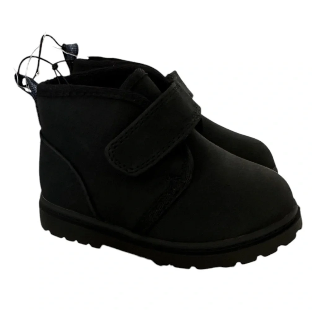 Cat & Jack Black Magnus Shoes Sherpa Lined Ankle Toddler Boots Size 5